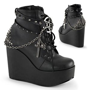 Demonia Poison Wedge Ankle Boots